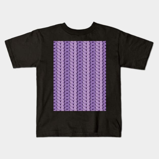 Knitting Pattern Artwork Kids T-Shirt by Designoholic